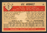 1953 Bowman Color Baseball #092 Gil Hodges Dodgers GD Back Damage 400608