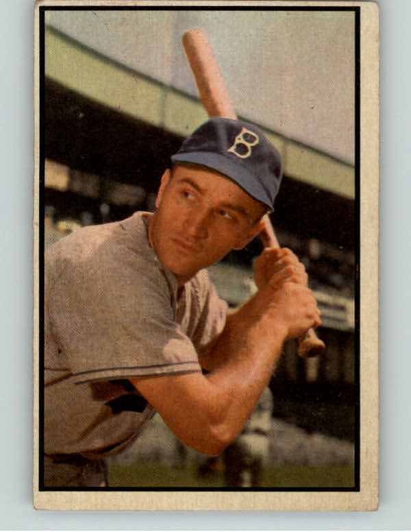 1953 Bowman Color Baseball #145 George Shuba Dodgers VG-EX 400805