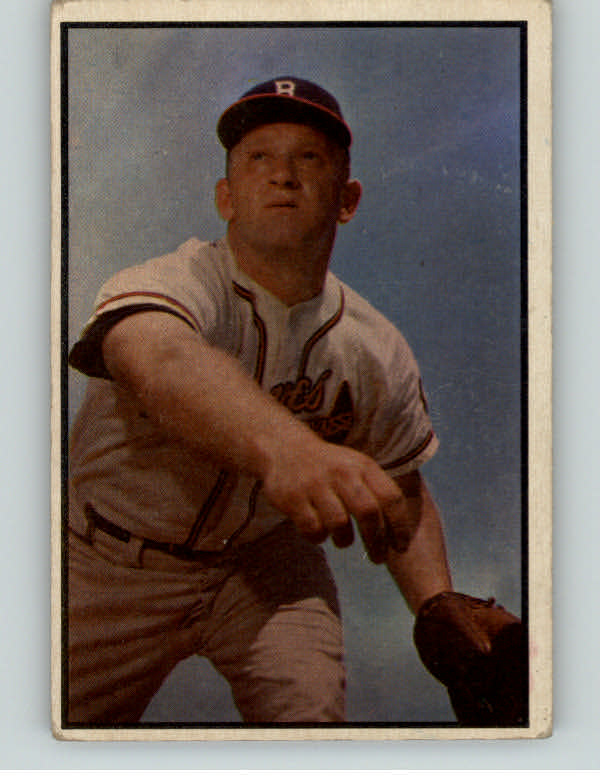 1953 Bowman Color Baseball #156 Max Surkont Braves VG 400921