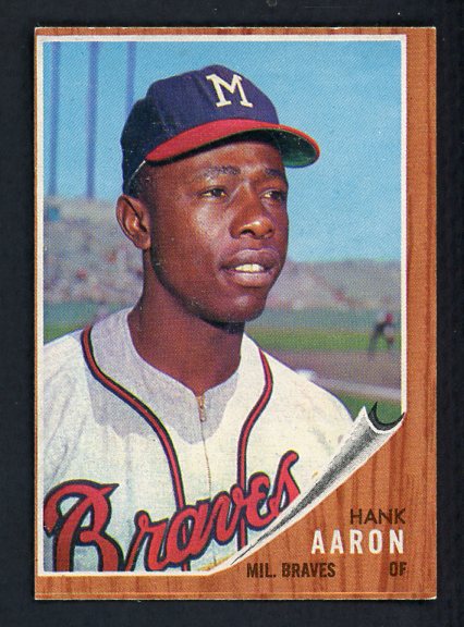 1962 Topps Baseball #320 Hank Aaron Braves NR-MT oc 417471
