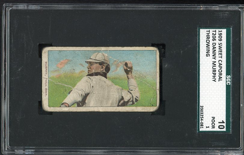 1909-11 T206 T 206 Danny Murphy A's SGC 1 PR 426665
