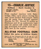 1948 Leaf Football #015 Charlie Justice North Carolina VG-EX 435992