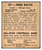 1948 Leaf Football #027 Fred Davis Bears Good 436002