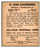 1948 Leaf Football #093 Frank Aschenbrenner Northwestern VG-EX 436064