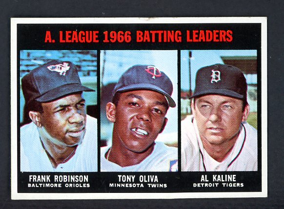 1967 Topps Baseball #239 A.L. Batting Leaders Robinson Kaline VG-EX 441133