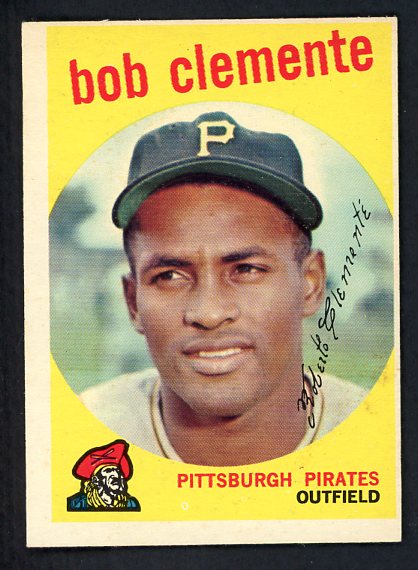 1959 Topps Baseball #478 Roberto Clemente Pirates EX 442029