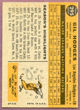 1960 Topps Baseball #295 Gil Hodges Dodgers EX 446259
