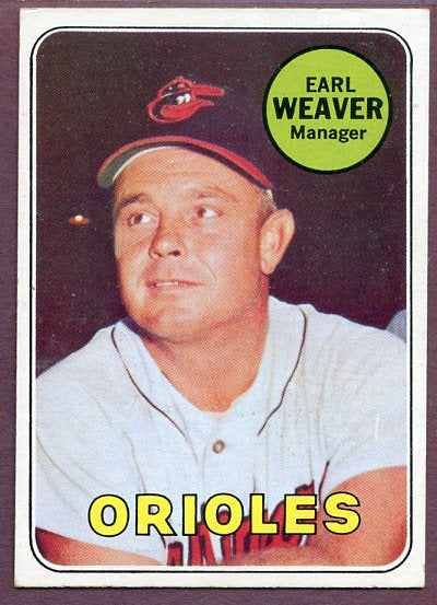 1969 Topps Baseball #516 Earl Weaver Orioles EX+/EX-MT 446525
