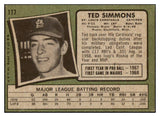 1971 Topps Baseball #117 Ted Simmons Cardinals VG-EX 447468