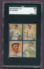 1935 Goudey #002B Pie Traynor Lucas Thevenow Wright SGC 3 VG 447769
