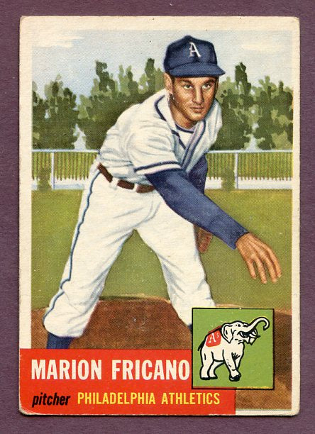 1953 Topps Baseball #199 Marion Fricano A's VG-EX 448512