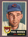 1953 Topps Baseball #092 Paul Minner Cubs VG-EX 448517