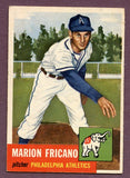 1953 Topps Baseball #199 Marion Fricano A's VG-EX 448518