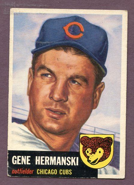 1953 Topps Baseball #179 Gene Hermanski Cubs VG-EX 448527