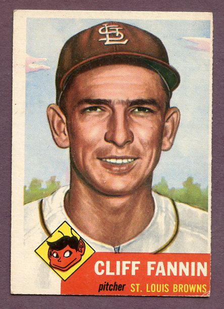 1953 Topps Baseball #203 Cliff Fannin Browns VG-EX 448540