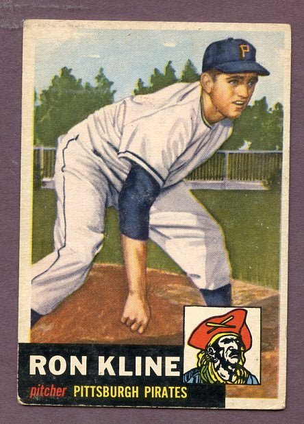 1953 Topps Baseball #175 Ron Kline Pirates VG-EX 448551