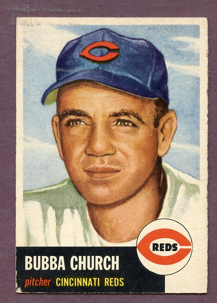 1953 Topps Baseball #047 Bubba Church Reds VG-EX 448563