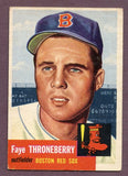 1953 Topps Baseball #049 Faye Throneberry Red Sox VG-EX 448564