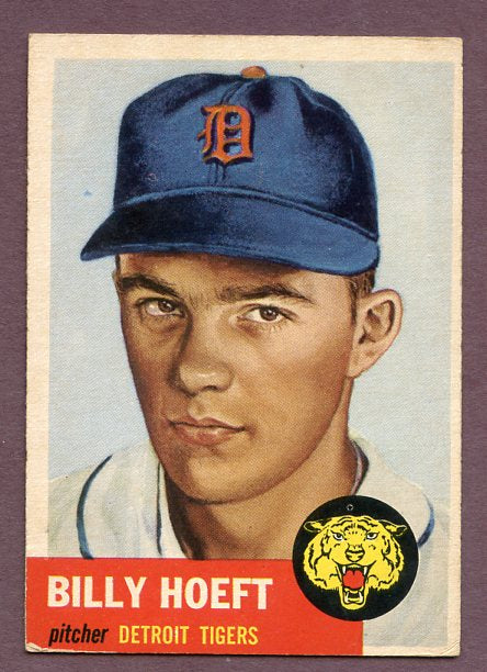 1953 Topps Baseball #165 Billy Hoeft Tigers VG-EX 448578