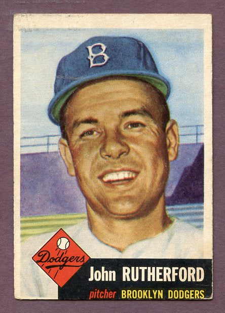 1953 Topps Baseball #137 John Rutherford Dodgers VG-EX 448579