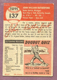 1953 Topps Baseball #137 John Rutherford Dodgers VG-EX 448579