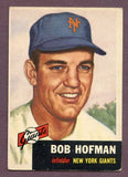 1953 Topps Baseball #182 Bob Hofman Giants VG-EX 448584