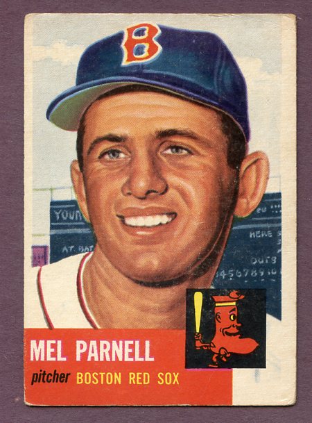 1953 Topps Baseball #019 Mel Parnell Red Sox VG-EX 448597