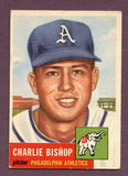 1953 Topps Baseball #186 Charlie Bishop A's VG-EX 448598