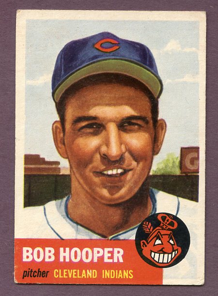 1953 Topps Baseball #084 Bob Hooper Indians VG-EX 448601