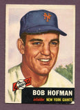 1953 Topps Baseball #182 Bob Hofman Giants VG 448610