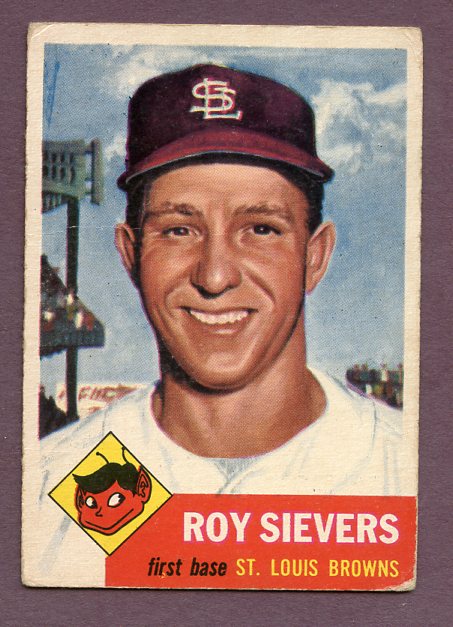 1953 Topps Baseball #067 Roy Sievers Browns VG 448614