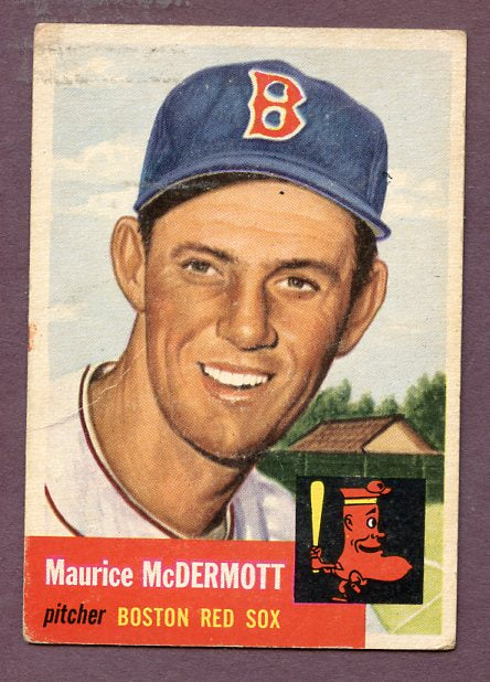 1953 Topps Baseball #055 Maurice McDermott Red Sox VG 448615