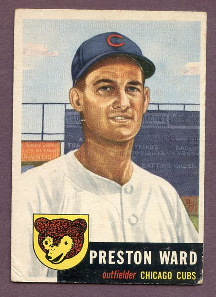 1953 Topps Baseball #173 Preston Ward Cubs VG 448616