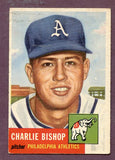 1953 Topps Baseball #186 Charlie Bishop A's VG 448623