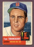 1953 Topps Baseball #049 Faye Throneberry Red Sox VG 448625