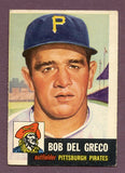 1953 Topps Baseball #048 Bob Del Greco Pirates VG 448626