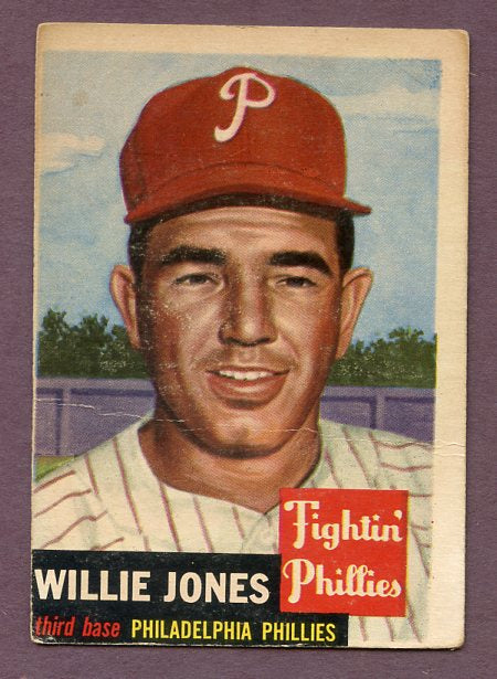 1953 Topps Baseball #088 Willie Jones Phillies VG 448629