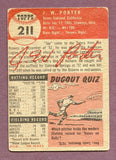 1953 Topps Baseball #211 J.W. Porter Tigers VG 448634