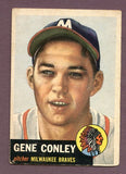 1953 Topps Baseball #215 Gene Conley Braves VG 448638