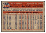 1957 Topps Baseball #215 Enos Slaughter Yankees EX+/EX-MT 449553