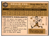 1960 Topps Baseball #100 Nellie Fox White Sox VG-EX/EX 449767