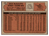 1972 Topps Baseball #725 Dick McAuliffe Tigers NR-MT 452900