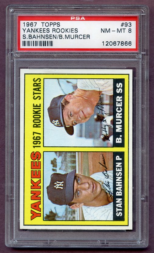 1967 Topps Baseball #093 Bobby Murcer Yankees PSA 8 NM/MT 459123