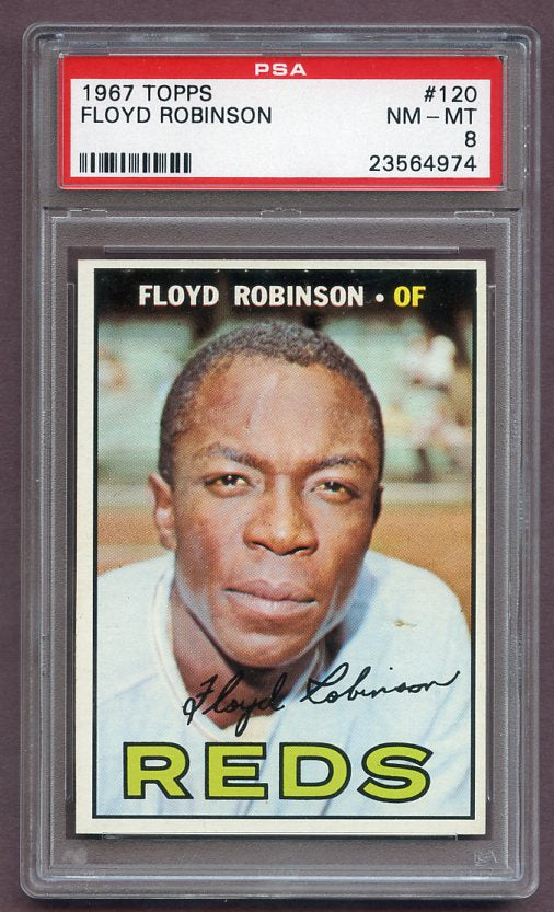 1967 Topps Baseball #120 Floyd Robinson Reds PSA 8 NM/MT 459150