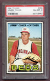 1967 Topps Baseball #158 Jimmie Coker Reds PSA 8 NM/MT 459188