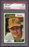 1974 Topps Baseball #237 Ken Brett Pirates PSA 7 NM 459824