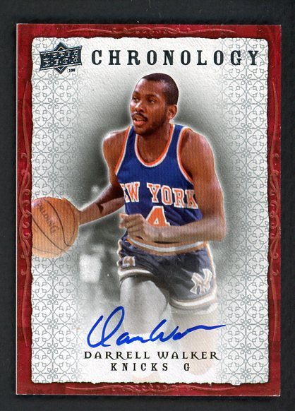 2007 UD Chronology #21 Darrell Walker Knicks Signed 461493