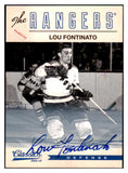 2012 Panini Classics #185 Lou Fontinato Rangers Signed 461547