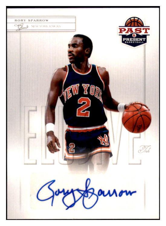 2012 Panini Past/Present #RSP Rory Sparrow Knicks Signed 461578