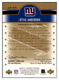2005 UD Legends #LS-OA Ottis Anderson Giants Signed 461586